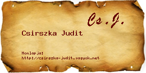 Csirszka Judit névjegykártya